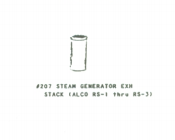 Custom Finishing Models 207 HO Scale - Steam Generator Stack for ALCO RS-1/-3 (Brass Casting) - Unpainted