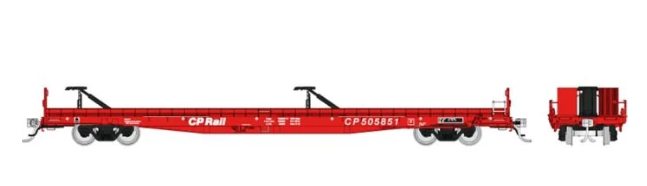 Rapido 151004-4 - HO Marine Industries Piggyback Flatcar - Canadian Pacific #505704