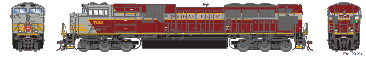Athearn Genesis G75852 - HO SD70ACU - DCC & Sound - Canadian Pacific (Heritage Scheme) #7019