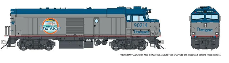 Rapido 81520 - HO Amtrak NPCU Cabbage - DC/DCC/Sound - Amtrak (Downeaster) #90214