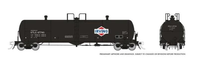 Rapido 135015-1 - HO Procor 20,000 Gallon General Purpose Tank Car - Irving Oil - UTLX / Era: 1972+ - #47740
