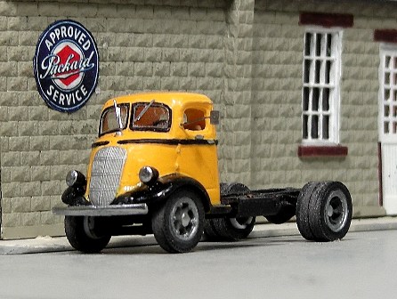 Sylvan Scale Models V-366 HO Scale - 1937 Studebaker Long Wheelbase Cab and Chassis - Unpainted and Resin Cast Kit