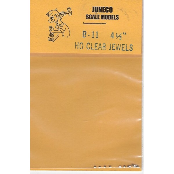 Juneco Scale Models B-11 - HO 4 1/2in Clear Jewels (12/pkg)