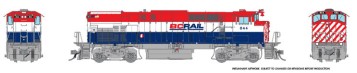 Rapido 33035 - HO MLW M420 - DC/DCC Ready - BC Rail (Red/White/Blue) #642