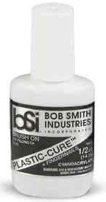 Bob Smith Industries 105 - Plastic-Cure Brush-On Gap Filling Cyanoacrylate Glue (.5oz)