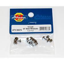 Athearn 90676 - N Scale 36 inch Metal Wheelsets - 8/pkg