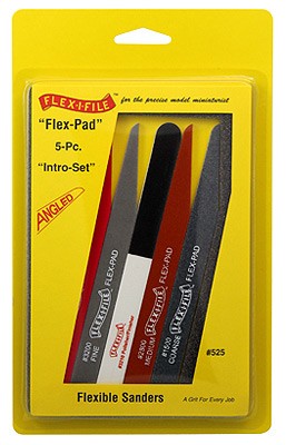Flex-i-File - Pad Set: Angled Cut Sanding Sticks (5 different grits)