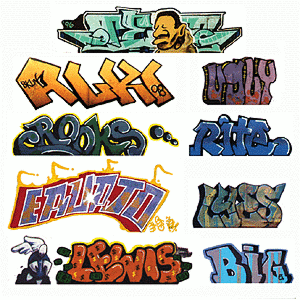 Blair Line 1245 - N Scale Modern Tagger Graffiti Decals - Set #2 (9pcs)