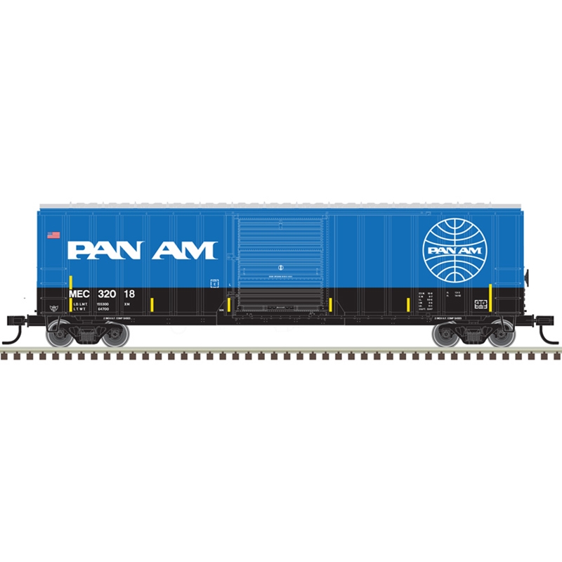 Atlas Trainman 50005981 - N Scale ACF 50Ft 6In Boxcar - Pan Am #32018