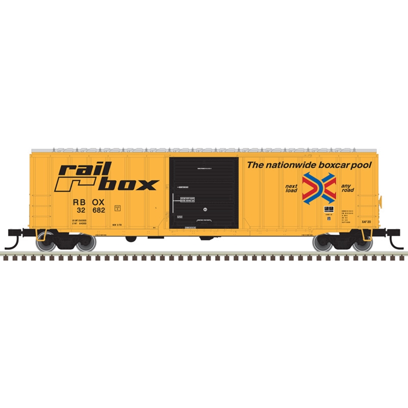 Atlas Trainman 20006720 - HO ACF 50Ft 6In Boxcar - Railbox (Large Logo) #32745
