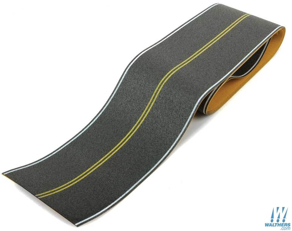 Walthers SceneMaster 1252 Flexible Self-Adhesive Paved Roadway Vintage and Modern No Passing Zone