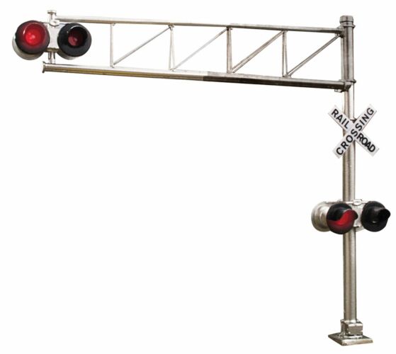 Walthers SceneMaster 4332 - HO Post-1960s Cantilever Grade Crossing Signal - Single-Lane