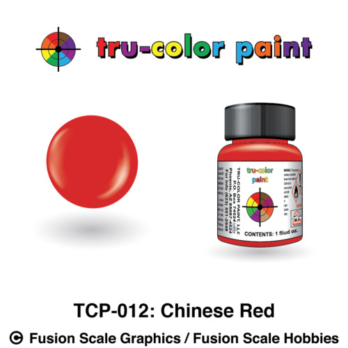 Tru Color Paint 012- Acrylic - Chinese Red- 1oz