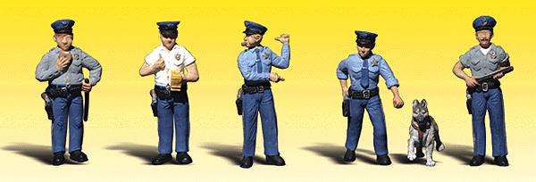 Woodland Scenics 2122 - N Scenic Accent Figures - Policemen (6/pkg)