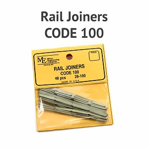 Micro Engineering 26100 - Code 100 Nickel Silver Rail Joiners (48/pk)