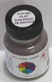 Tru Color Paint 822 - Flat Brushable Acrylic - Railroad Tie Brown - 1oz
