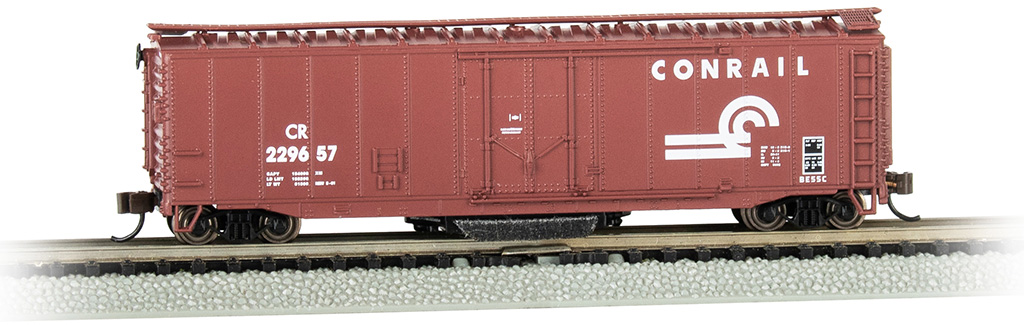 Bachmann 16369 - N Scale 50ft Plug-Door Track-Cleaning Boxcar - Conrail #229657