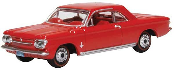 Oxford Diecast 87CH63002 - HO 1963-1970 Chevrolet Corvair Coupe - Riverside Red