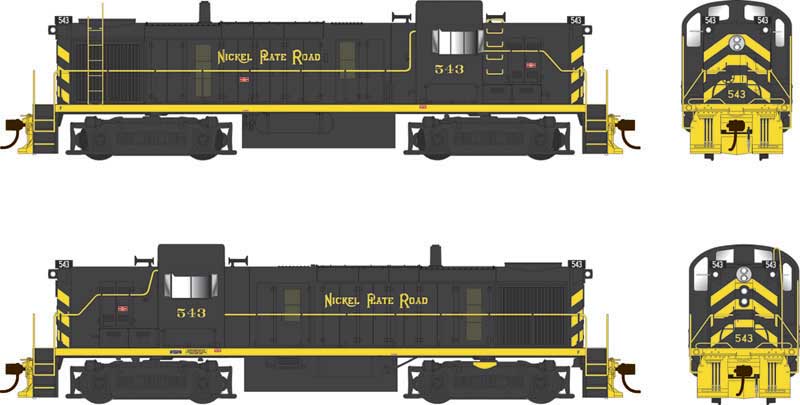 Bowser 25217 - HO ALCo RS-3 Phase 3 - DCC & Sound - Nickle Plate Road #543