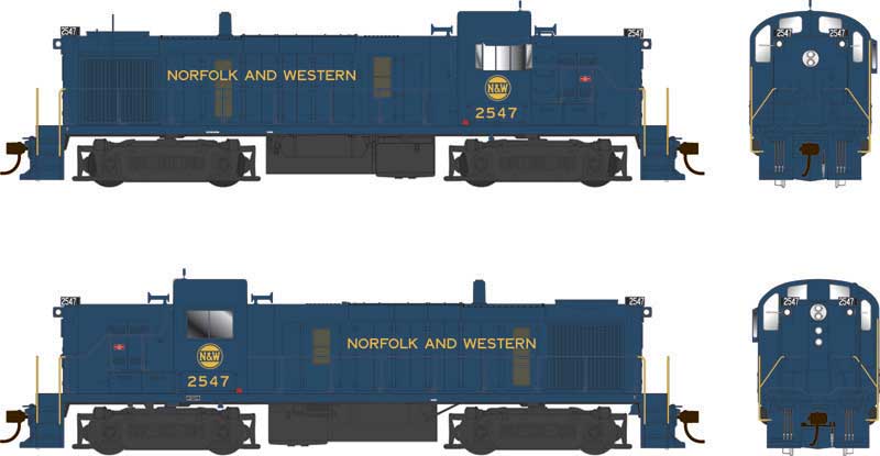 Bowser 25222 - HO ALCo RS-3 Phase 3 - DCC & Sound - Norfolk & Western #2547