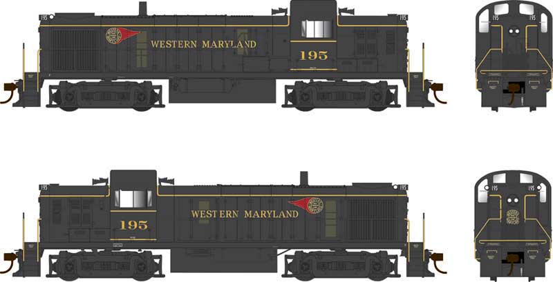 Bowser 25236 - HO ALCo RS-3 Phase 3 - DCC & Sound - Western Marylannd as Delivered #196