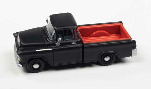 Classic Metal Works 30621 - HO 1955 Chevy Cameo Pickup - Black, Red