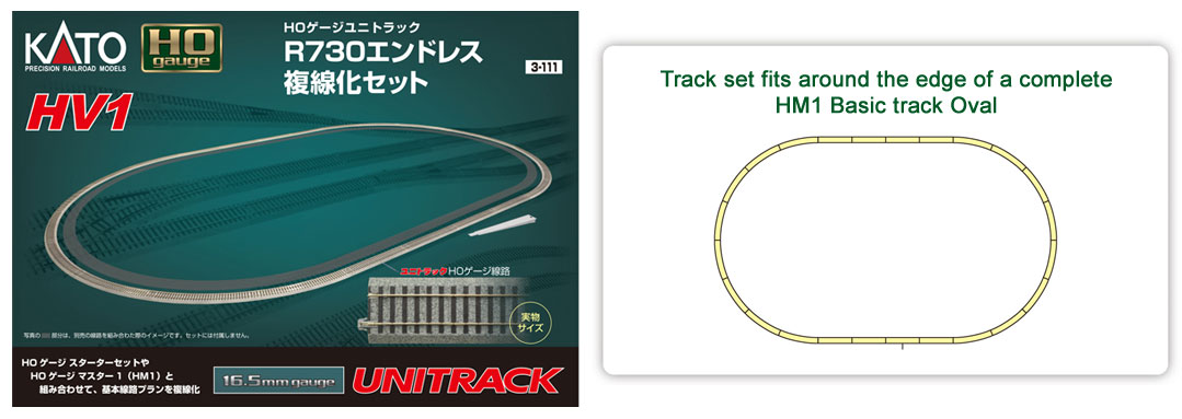 Kato Unitrack 3111 - HO HV1 Outer Oval - Track Set