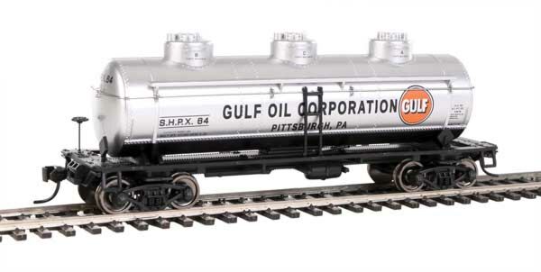 Walthers Mainline 1134 - HO 36Ft RTR 3-Dome Tank Car - Gulf Oil #60