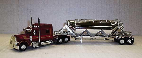 Trucks n Stuff SPEC038 - HO Peterbilt 389 Sleeper Cab Tractor w/Pneumatic Bulk Trailer