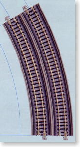 Kato Unitrack 20-530 - N Scale Curved Single Track Viaduct - R348-45V (R13 3/4inch - 45) - 2pkg