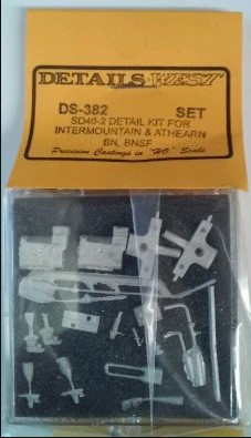 Details West 382 - HO Detail Kit for Intermountain & Athearn SD40-2 Units