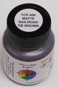 Tru Color Paint 409 - Acrylic - Matte Railroad Tie Brown - 1oz