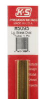 K&S Engineering 5095 All Scale - Large Brass Oval Tube - 0.014 Thick x 12 inch Long