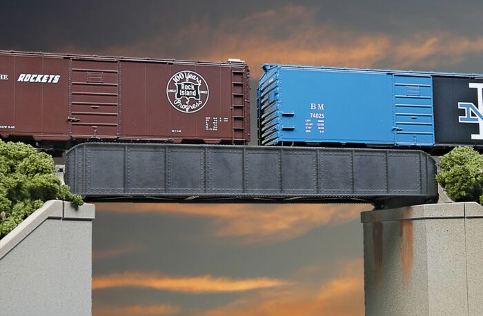 Walthers Cornerstone 4501 - HO 50ft Single-Track Railroad Through Girder Bridge - Kit