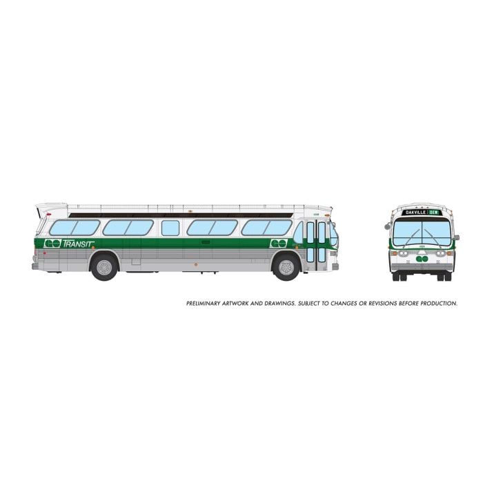 Rapido 753107 - HO New Look Bus - GO Transit (Toronto) Early - Oakville via Q.E.W. - Deluxe #1008