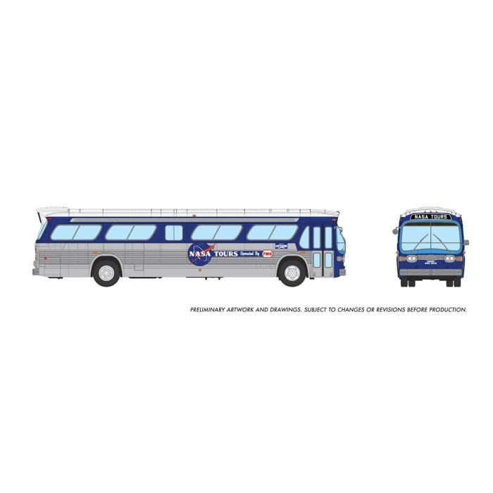 Rapido 753124- HO New Look Bus - NASA (Kennedy Space Center) - NASA Tours - Deluxe