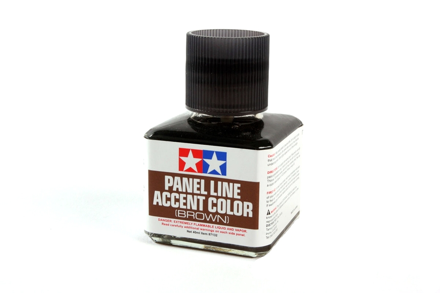 Tamiya 87132 - Enamel Paint - Panel Line Accent Color - Brown (40mL)