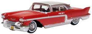 Oxford Diecast 87CE57002 - HO 1957-1965 Cadillac Eldorado Brougham - Dakota Red, Stainless Steel