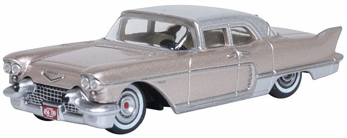 Oxford Diecast 87CE57004 - HO 1957-1965 Cadillac Eldorado Brougham - Sandalwood Beige, Stainless Steel 