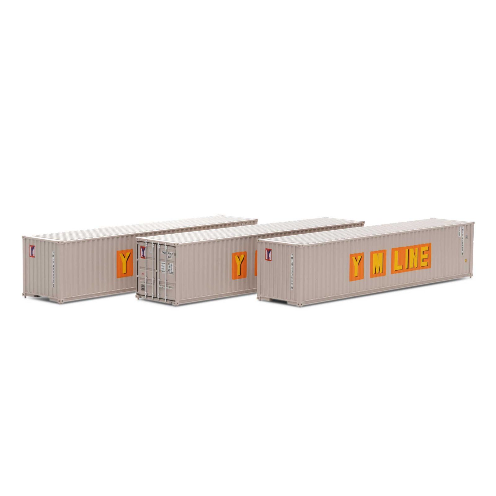 Athearn RTR 27052 - HO 40ft Corrugated LC Container - Yang Ming/Old (3pk)
