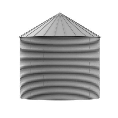 Iowa Scaled Engineering - N Scale 48ft Galvanized Steel Grain Bin - Kit (Wide)