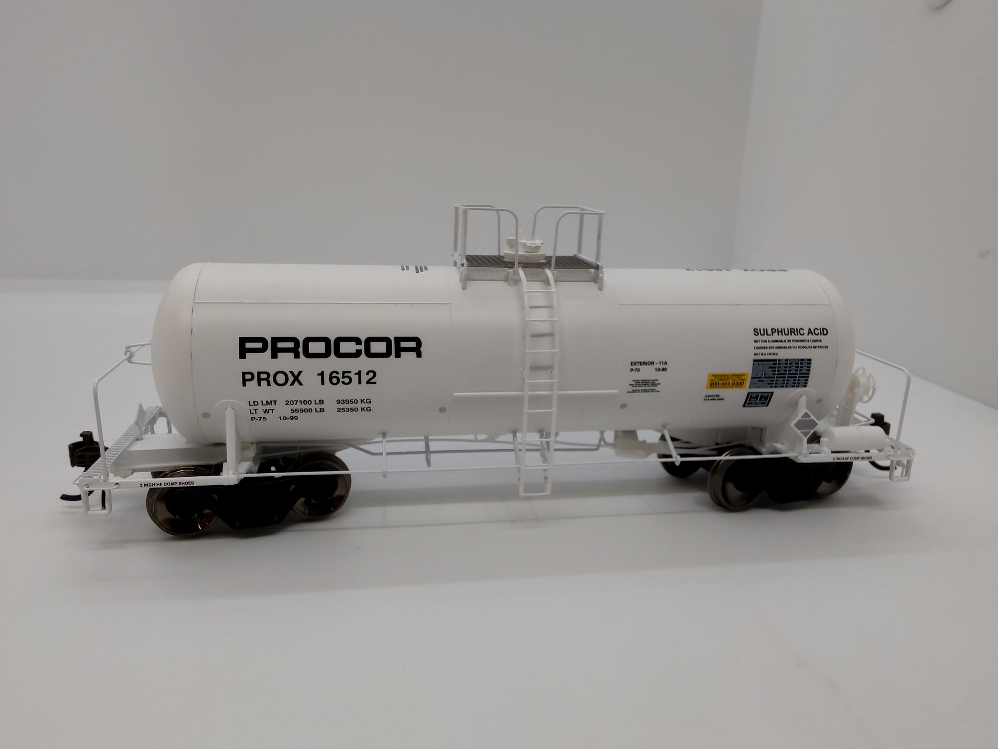 Athearn G25642 HO 13,600 Gallon Acid Tank Car Procor #16512