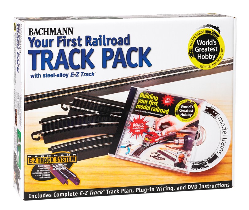 Bachmann 44497 - HO EZ Track - Steel Alloy w/Black Roadbed - WGH First Railroad Track Set