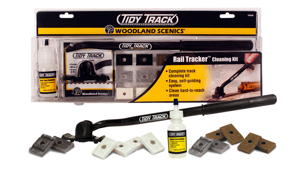 Woodland Scenics 4550 - All Scale Tidy Track Maintenance - Rail Tracker Cleaning Kit