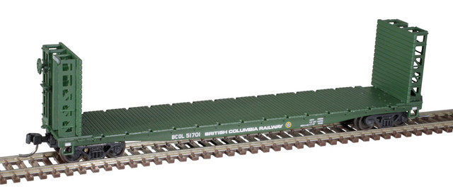 Atlas 50005787 - N Scale GSI 48Ft Bulkhead Flat Car - BC Rail #51726