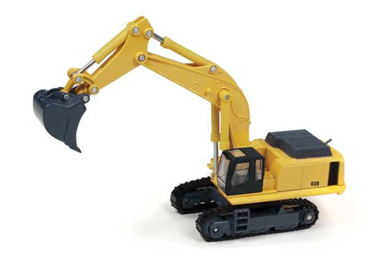 Classic Metal Works TC100B - HO Hydraulic Excavator - Yellow
