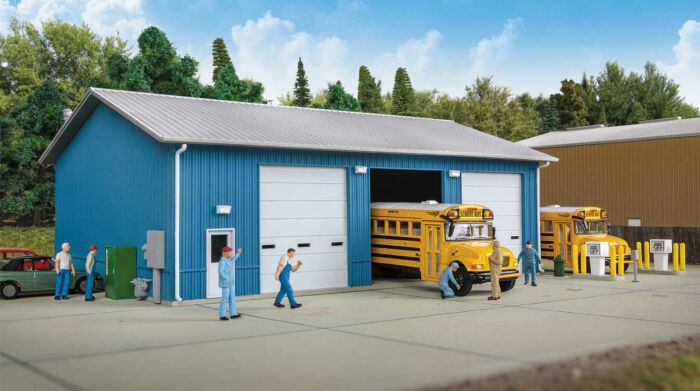 Walthers Cornerstone 3360 - HO Bus Maintenance Garage - Kit