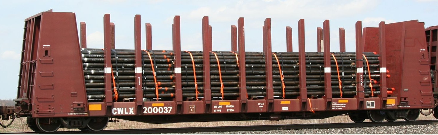 Otter Valley Railroad 65031 - HO FCA 52ft 100-Ton Bulkhead Flatcar - Data Only
