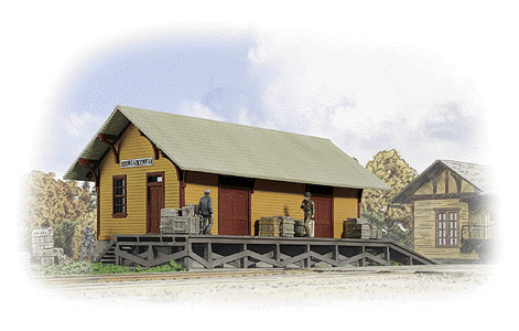 Walthers Cornerstone 3533 - HO Golden Valley Freight House - Kit
