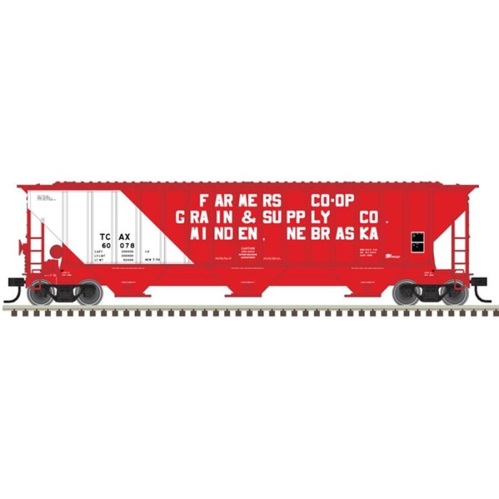 Atlas 20006652 - Trainman HO Thrall 4750 Covered Hopper - Transportation Corporation of America #60078